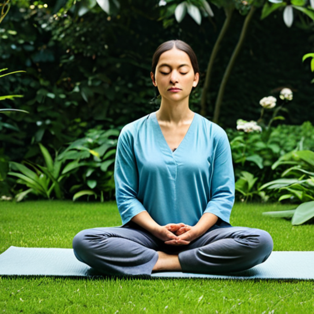 자기 수용을 통한 진정성 회복 전략 - Serene Mindfulness Practice**

"A woman in comfortable, modest clothing practicing mindful meditatio...