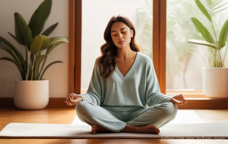 진정성 탐색을 위한 정직한 자기 평가 - **Prompt 1: Inner Reflection and Self-Discovery**
    "A peaceful scene featuring a woman in her lat...