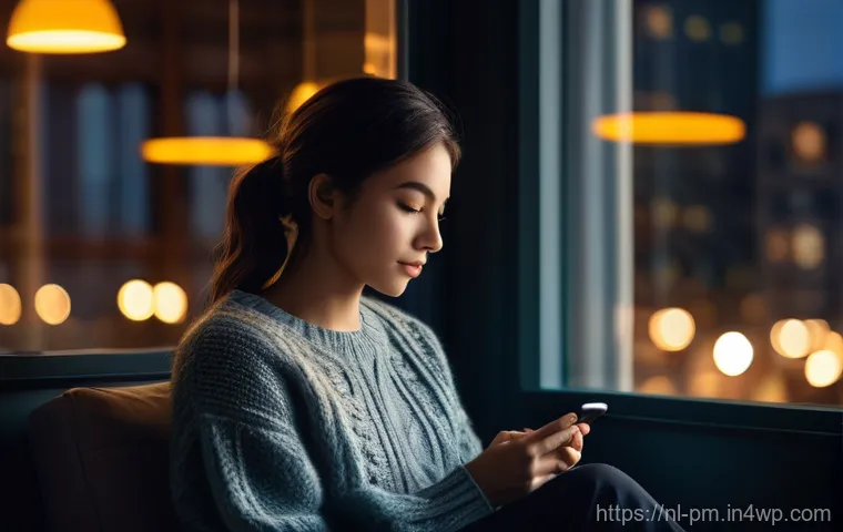 자신의 가치를 아는 법 - Image Prompt 1: Finding Inner Calm Amidst Digital Noise**